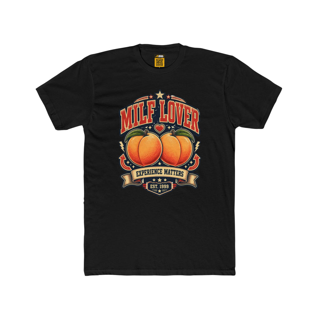 MILF Lover Peach Graphic Tee — "Experience Matters" Retro Shirt