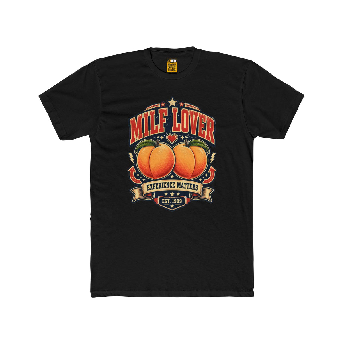 MILF Lover Peach Graphic Tee — "Experience Matters" Retro Shirt