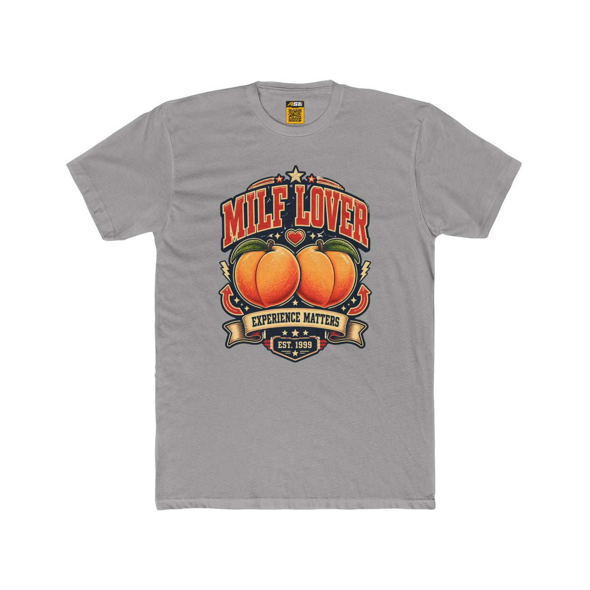 MILF Lover Peach Graphic Tee — "Experience Matters" Retro Shirt