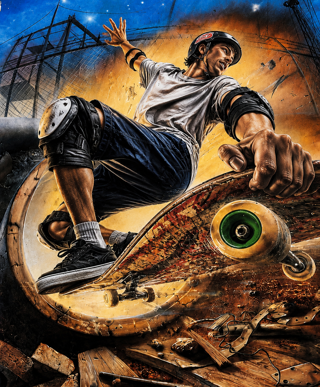 Skateboarder Tearin It Up