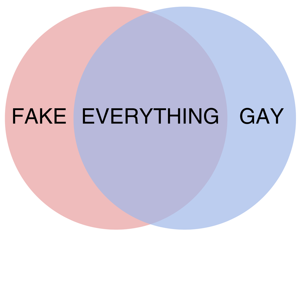 Everything is Fake and Gay Tee