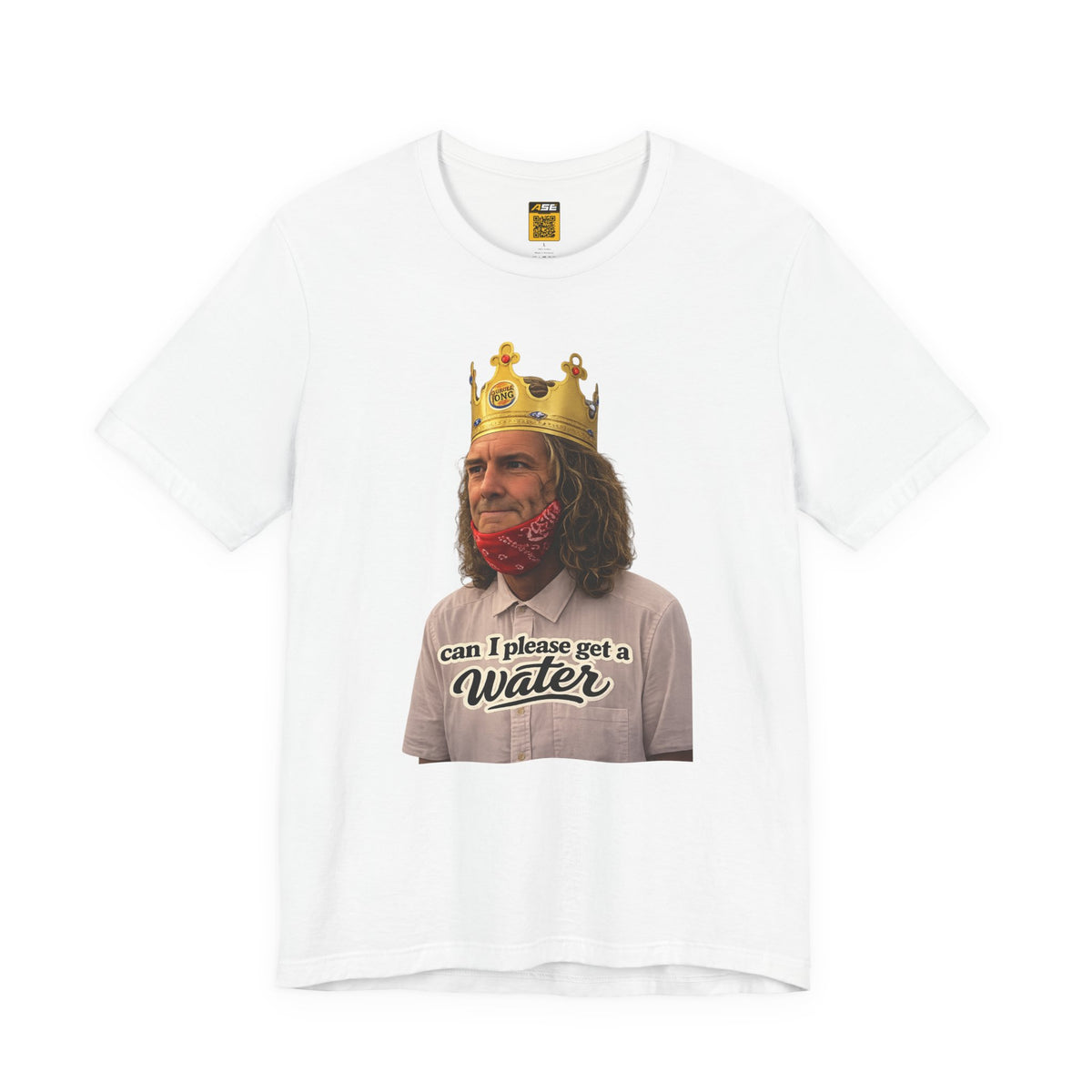 Graphic Tee — 'Can I Please Get a Water' King Portrait Shirt