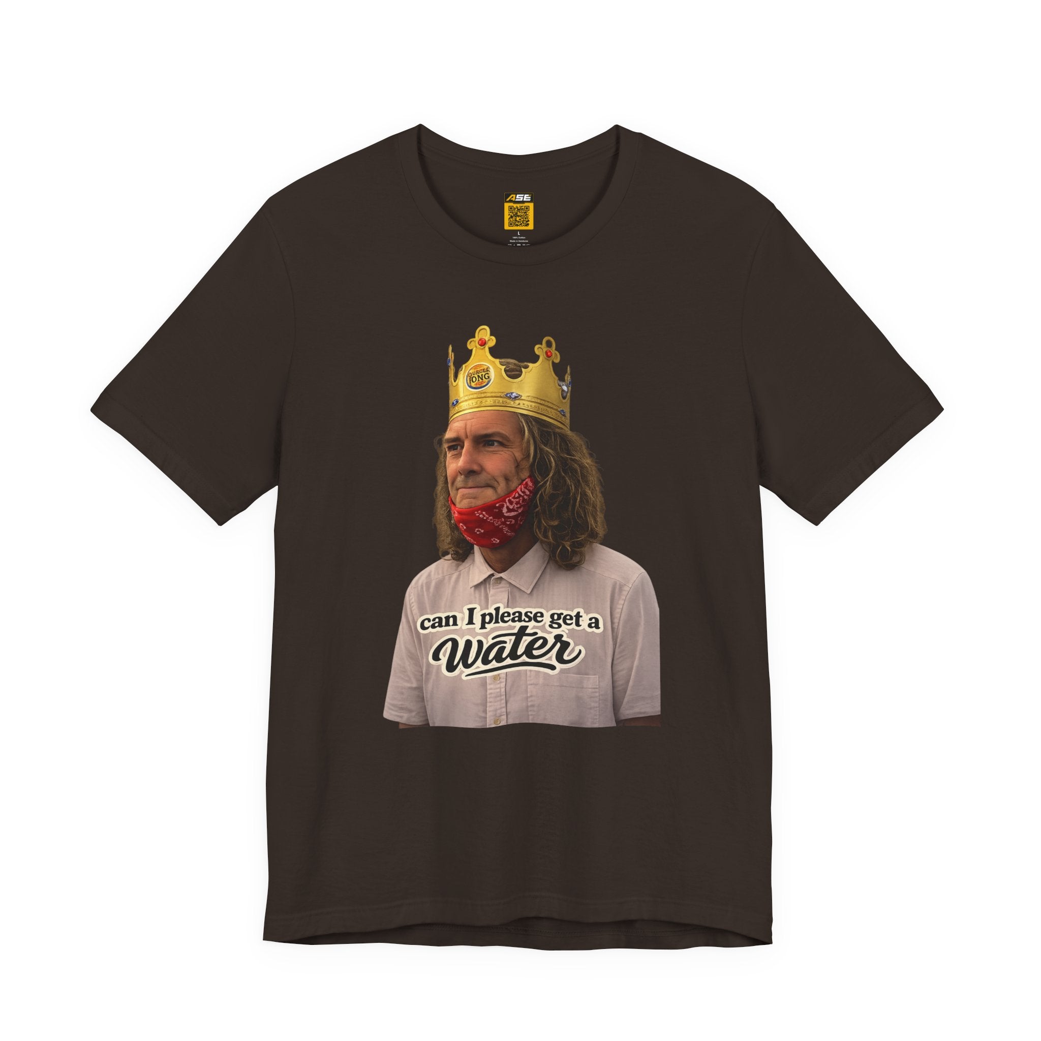 Graphic Tee — 'Can I Please Get a Water' King Portrait Shirt