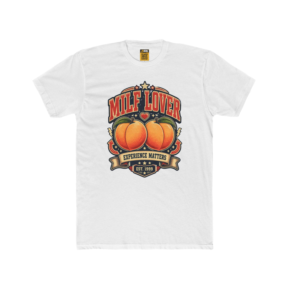 MILF Lover Peach Graphic Tee — "Experience Matters" Retro Shirt